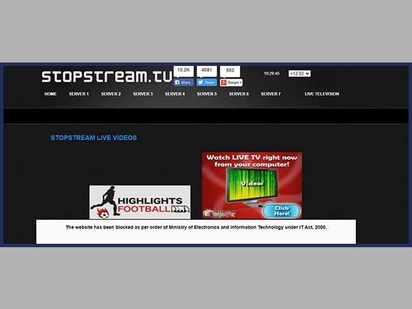 homepage of the website stop stream